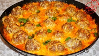 Überbackene Hackbällchen mit Tomatensauce amp Käse  Meatballs  Ahmet Kocht  kochen  Folge 383 [upl. by Nahgen]