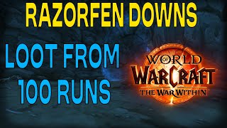 Loot from 100 runs of Razorfen Downs Transmog Farm [upl. by Marola]