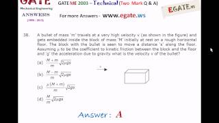 Solutions to GATE 2003 Mechanical Engineering paper Total 90 Questions with Answers [upl. by Oralie]