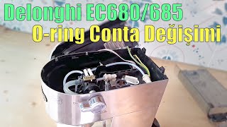 Delonghi EC680 EC685 Expresso Makinesi Tamiri Oring Conta Değişimi Su Kaçağı Sorunu [upl. by Fairman55]