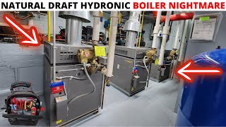 HVAC Commercial LAARS Natural Draft Hydronic Boiler Exhaust NIGHTMARE LAARS Boiler Exhaust Danger [upl. by Einobe]