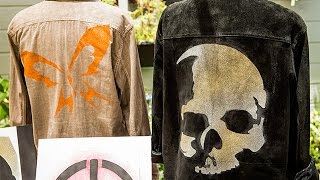 How To  Orly Shanis DIY Stencil and Spray Paint Jacket  Home amp Family [upl. by Nire324]