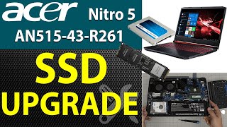 How to Upgrade SSD Storage in an ACER Nitro 5 AN51543R261 Laptop [upl. by Mihsah378]