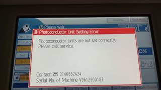 MPC 5501 Photoconductor Units Are Not Set Correctly Code errors [upl. by Ardnuasal]