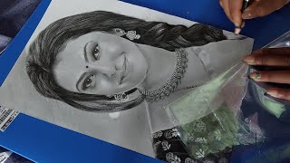 kajalagarwal penchil sketch pencilsketchportrait indean actress tollywoodactress [upl. by Arne]