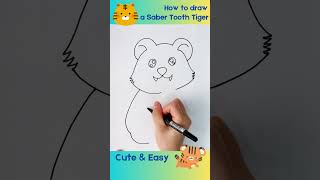 How to Draw a Saber Tooth Tiger  Easy Step by Step Tutorial HowToDraw SaberToothTiger Drawing [upl. by Nawat]