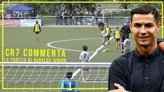 RONALDO COMMENTA LA PARTITA DI RONALDO JUNIOR  JUVENTUSBORUSSIA DORMUND U9 [upl. by Amuh]