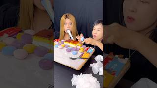 Mochi ice cream race shorts viral mukbang [upl. by Akcira]