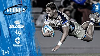 Match Highlights  Blues vs Crusaders Round 5 Super Rugby Pacific [upl. by Frechette]