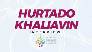 Interview Hurtado  Khaliavin ESP  ISU European Figure Skating Championships  EuroFigure [upl. by Inat]