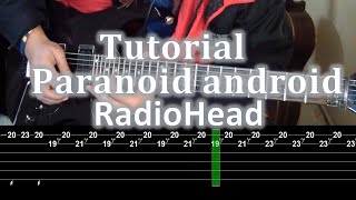 Paranoid Android  RadioHead  Guitar Tutorial Complete [upl. by Custer]