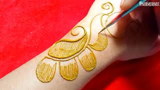 Easy Back Hand Mehndi Design  Shaded Henna Design Back Side [upl. by Arreis946]