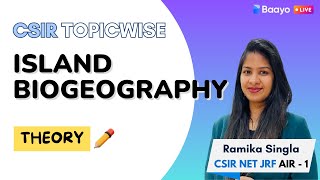 CSIR Topicwise  Island Biogeography  Theory [upl. by Irita662]