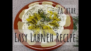 Labneh Easy Homemade Labneh Recipe Labneh with Zaatar or Dry Mint  Food With Nutrient Density [upl. by Yardley]