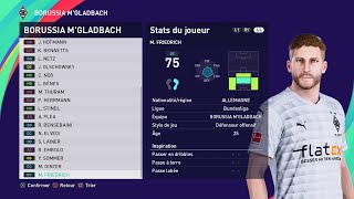 PES 2021 BORUSSIA MÖNCHENGLADBACH winter 2022 players update [upl. by Larochelle]