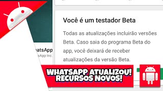 WHATSAPP ATUALIZOU RECEBEU DOIS RECURSOS INCRÍVEL [upl. by Mairam515]