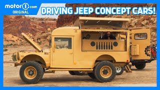 Driving Jeeps Craziest Concept Cars – Electric Wrangler amp Bar on Wheels [upl. by Neros]