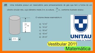 09  Questão 59 de matemática  UNITAU 2011 [upl. by Eniamrej]