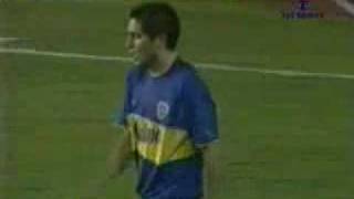 Riquelme a Yepes Copa Libertadores 2000  relatos Araujo [upl. by Enelcaj]