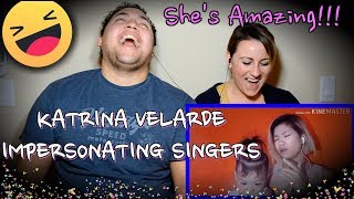 Katrina Velarde impersonating singers 3BurnCOUPLES REACTION [upl. by Aiouqahs239]