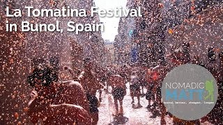 La Tomatina Festival in Bunol Spain [upl. by Atat841]