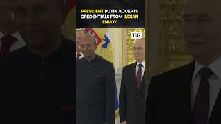 watch  President Vladimir Putin accepts credentials from Indian Ambassador to Russia Vinay Kumar [upl. by Ronnoc]