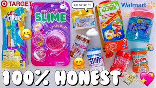 Store Bought Slimes Review Under 7 💖 Target vs Walmart vs Five Below [upl. by Chap]