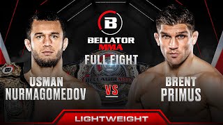 Usman Nurmagomedov vs Brent Primus Lightweight Title Bout  Bellator 300 Full Fight [upl. by Ellehcrad373]