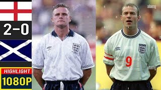 England 2 x 0 Scotland Gascoigne Alan Shearer ●UEFA Euro 1996 Extended Goals amp Highlights [upl. by Hodgkinson]