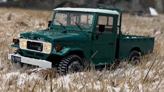 Toyota FJ45 OffRoading in the Snow Covered Plains [upl. by Lrae]