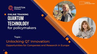 Quantum Technology Training for Policymakers 2nd Series  Session 2  Unlocking Quantum Innovation [upl. by Iteerp]