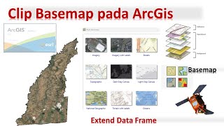 Clip Basemap atau Data Frame pada ArcMap [upl. by Eelra]