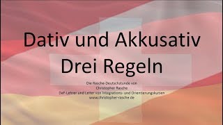 Dativ und Akkusativ Drei Regeln [upl. by Kaylil]