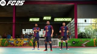 FC 25 VOLTA  MESSI NEYMAR LEWANDOWSKI ALL STARS  BARCELONA vs SOCCER AID fc25 [upl. by Hirsh384]