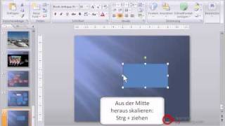 Powerpoint Präsentation Tutorial Deutsch Objekte verschieben skalieren [upl. by Hanford]