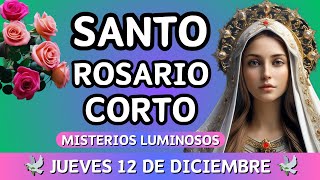 Rosario Corto de hoy Jueves 12 de diciembre del 2024 ✨Misterios Luminosos✨ santorosariodehoycorto [upl. by Gilles874]