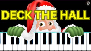 LEARN DECK THE HALL CHRISTMAS  EASY PIANO TUTORIAL [upl. by Appolonia15]