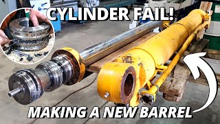 Repair FAILED Hydraulic Cylinder  Part 1  Making a New Barrel [upl. by Okun]