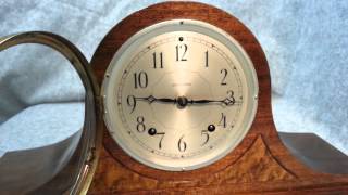 Seth Thomas quotCymbalquot Tambour Clock w quarter hour Chime [upl. by Ransome404]