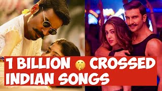 1 Billion Crossed Indian Songs On YouTube All TimeFreewaysongs [upl. by Moser]