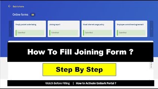 How to fill joining forms  Onboarding Embark  WILP Elite 2021 2022 embark wipro onboarding [upl. by Enitsua]