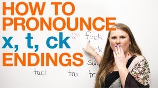 Pronunciation  words ending with X T CK [upl. by Woody]