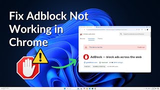 How to Fix AdBlock Not Working in Google Chrome [upl. by Anipsed]