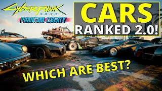 All Cars Ranked Worst to Best in Cyberpunk 2077 20 [upl. by Hadwyn]