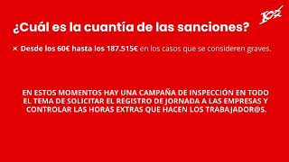 TAX Movies Registro horario y horas extra de los trabajadors Se intensifican las inspecciones [upl. by Roon]