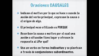 Oraciones condicionales causales y consecutivas  Español [upl. by Amorete]