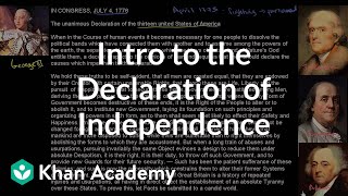 Background and introduction to the United States Declaration of Independence  Khan Academy [upl. by Medeah]