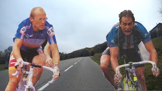 Relive on todays roads the FignonLeMond duel of the 1989 World Cycling Championship in Chambéry [upl. by Eppillihp153]