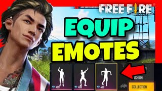 How To EQUIP EMOTE In Free Fire ✅ 2024 Full Guide  Equip Emotes Easy And Fast In FREE FIRE [upl. by Dumanian34]