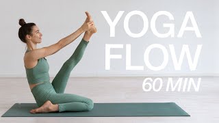 Vinyasa Yoga Flow zu Krounchasana  kraftvoll amp ausgewogene 60 Min  für den ganzen Körper [upl. by Nodyl]